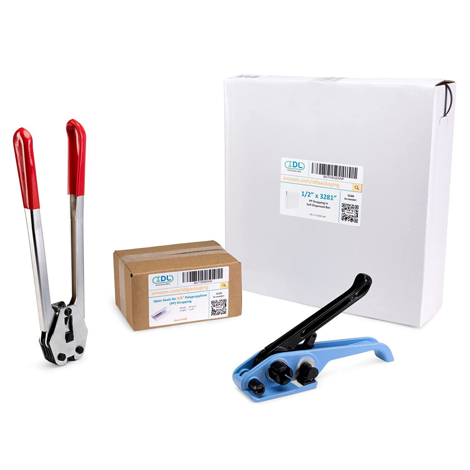 Portable 1/2" x 3281' Polypropylene (PP) Strapping Kit, 300 lbs. Break Strength Portable 1/2" x 3281' Polypropylene (PP) Strapping Kit, 300 lbs. Break Strength